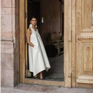 Caralarga Jumper Becan Canvas Cotton Neutral Dress